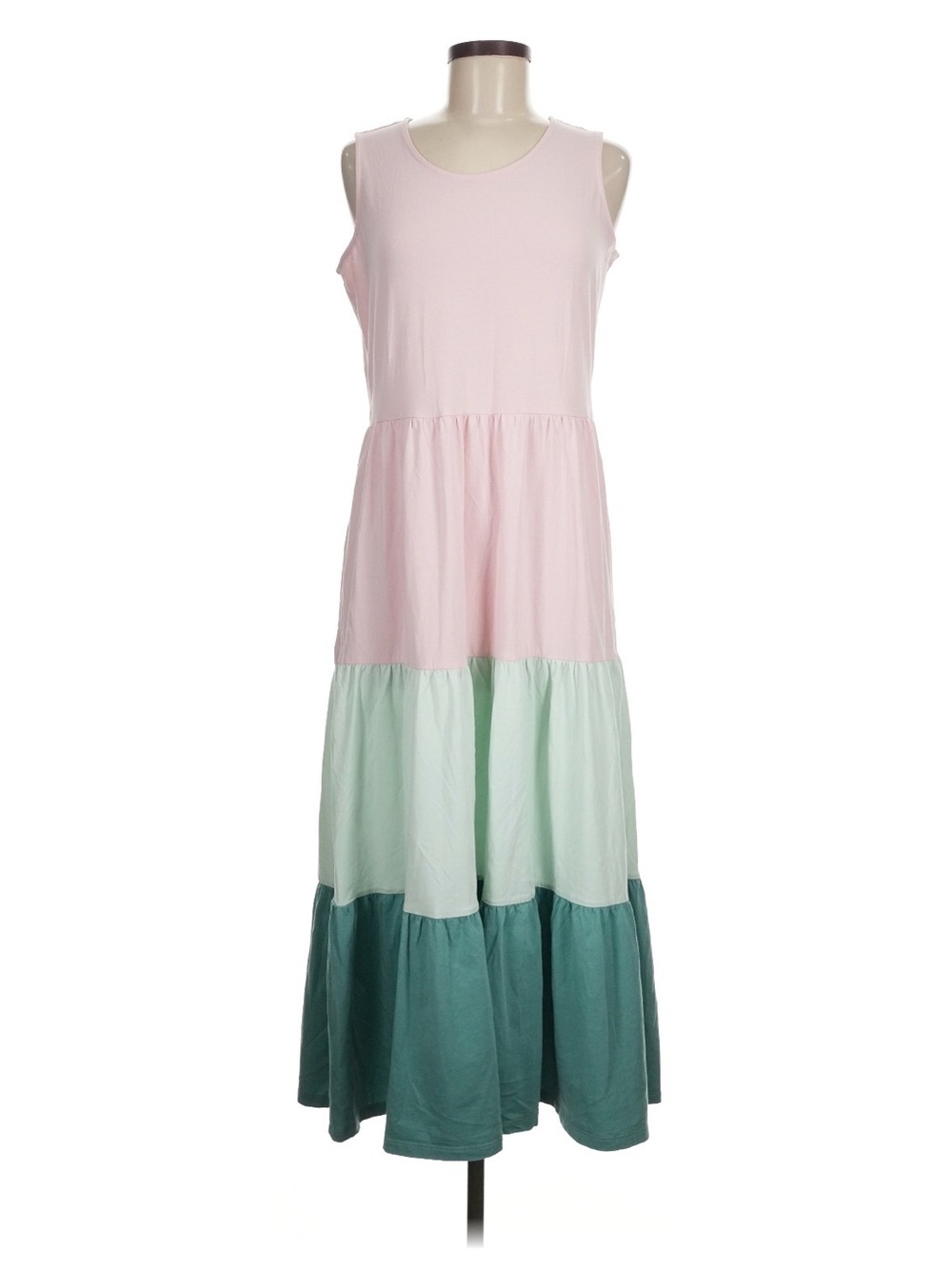 Land’s End Knit Summer Midi Dress Sz M EUC